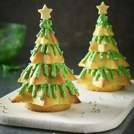 Details about   Baking Mold Christmas Tree Silicone Cake Decor Ice Cube Tray Jelly Mould
